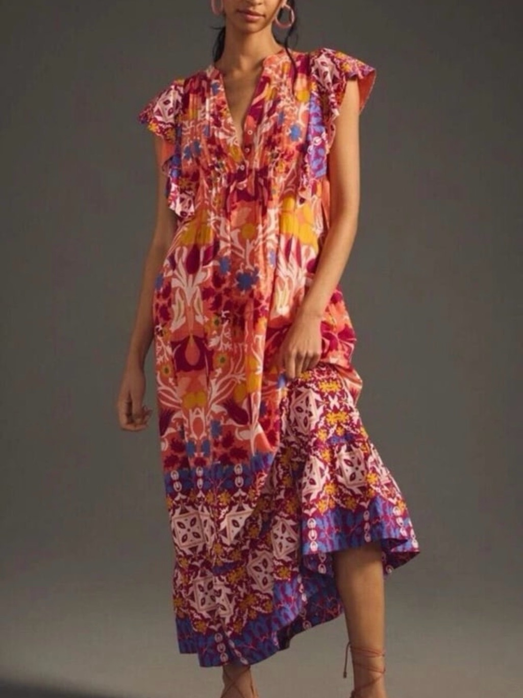 Anthropologie Maeve The Cassandra Oversized Maxi Dress Size Xs